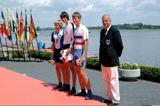 Einer Junioren B,v.l. Michel Overlack, Hubert Trzybinski, Felix